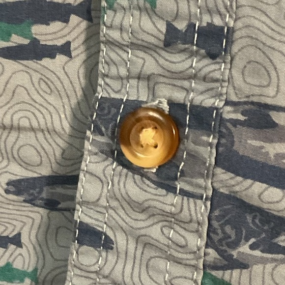 Tallwoods Vented Shirt Fishing Camping Blue Mesh Pockets  Button Front EUC - Picture 8 of 11